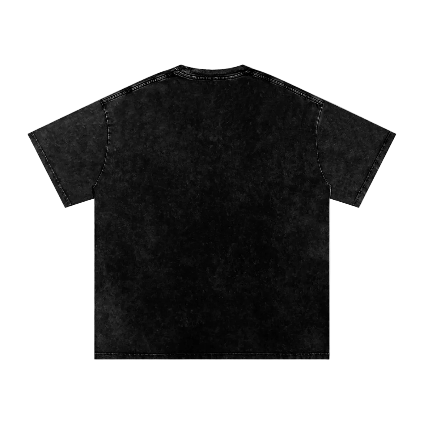 Black t-shirt on a white background