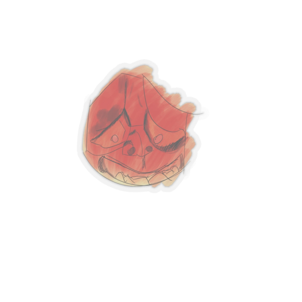 Silly Red Face Demon Stickers