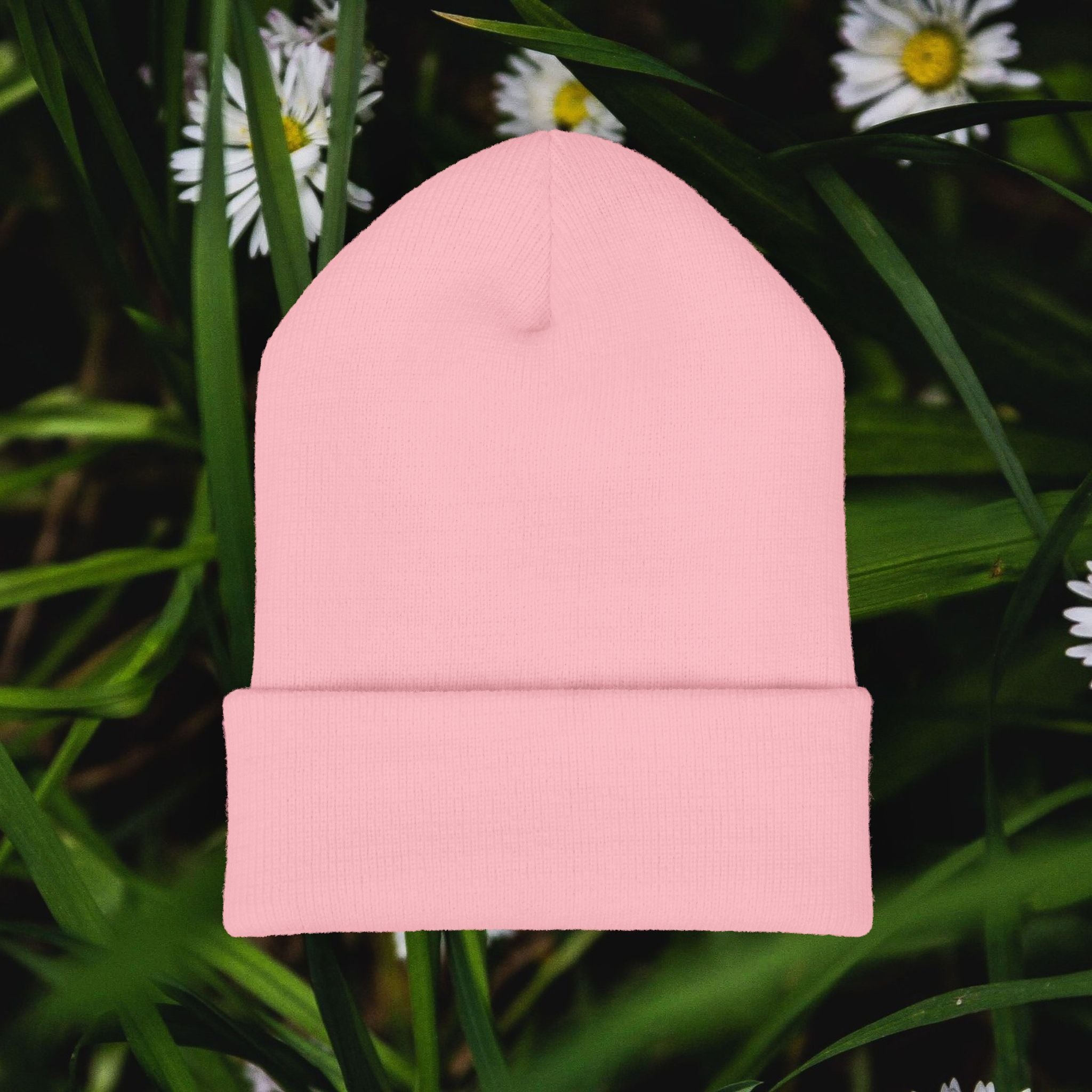 Lighter Pocket Embroidery Beanie | Cuffed Knit Hat