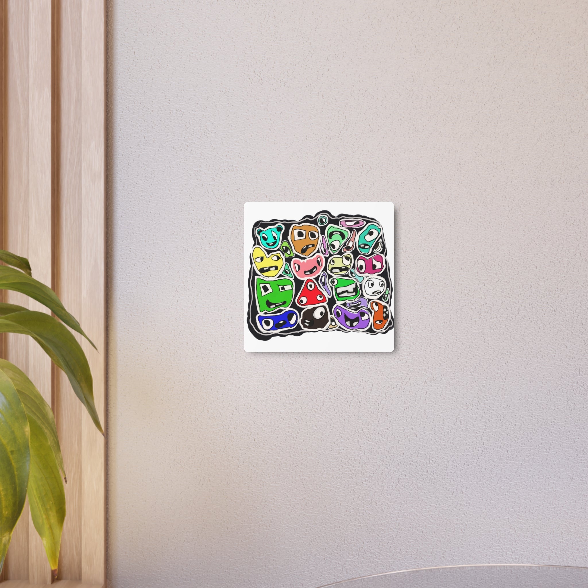 Colorful Abstract "Spiritbomb" Metal Art Sign — Whimsical Pop Art Wall Décor