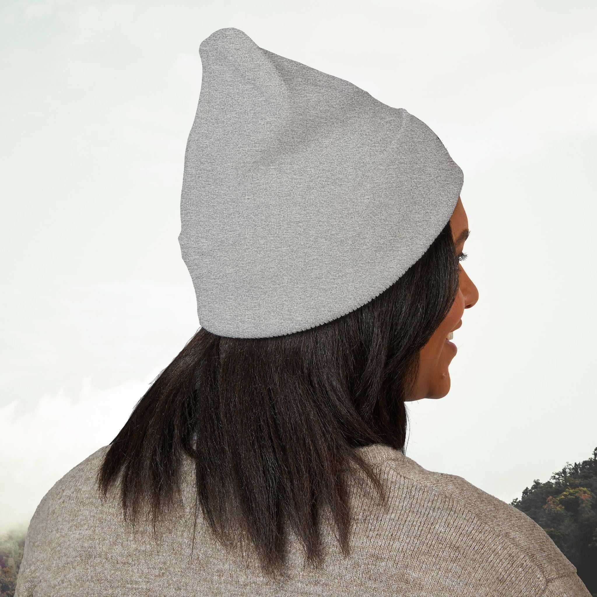 Lighter Pocket Embroidery Beanie | Cuffed Knit Hat