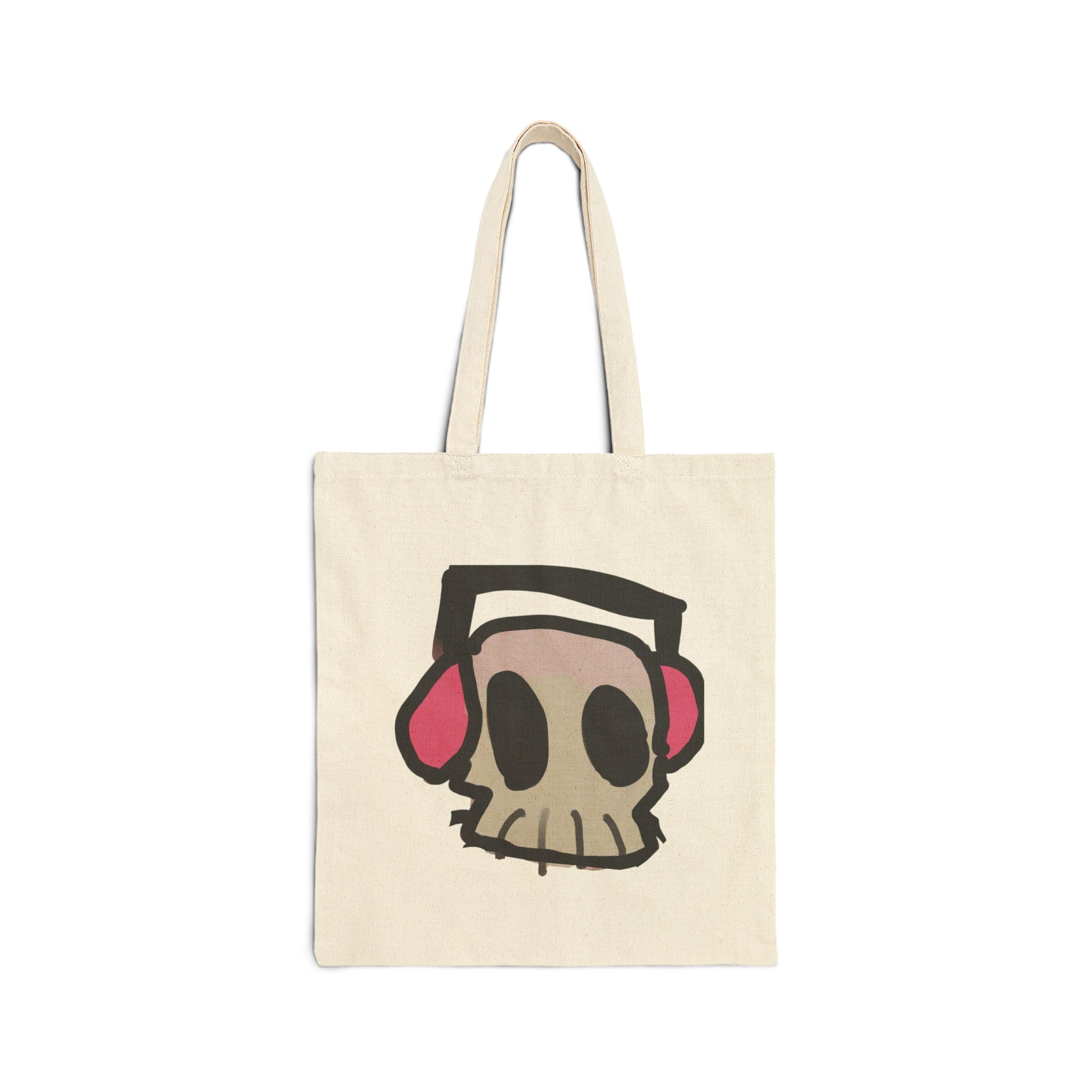 Skull Headphones Tote Bag