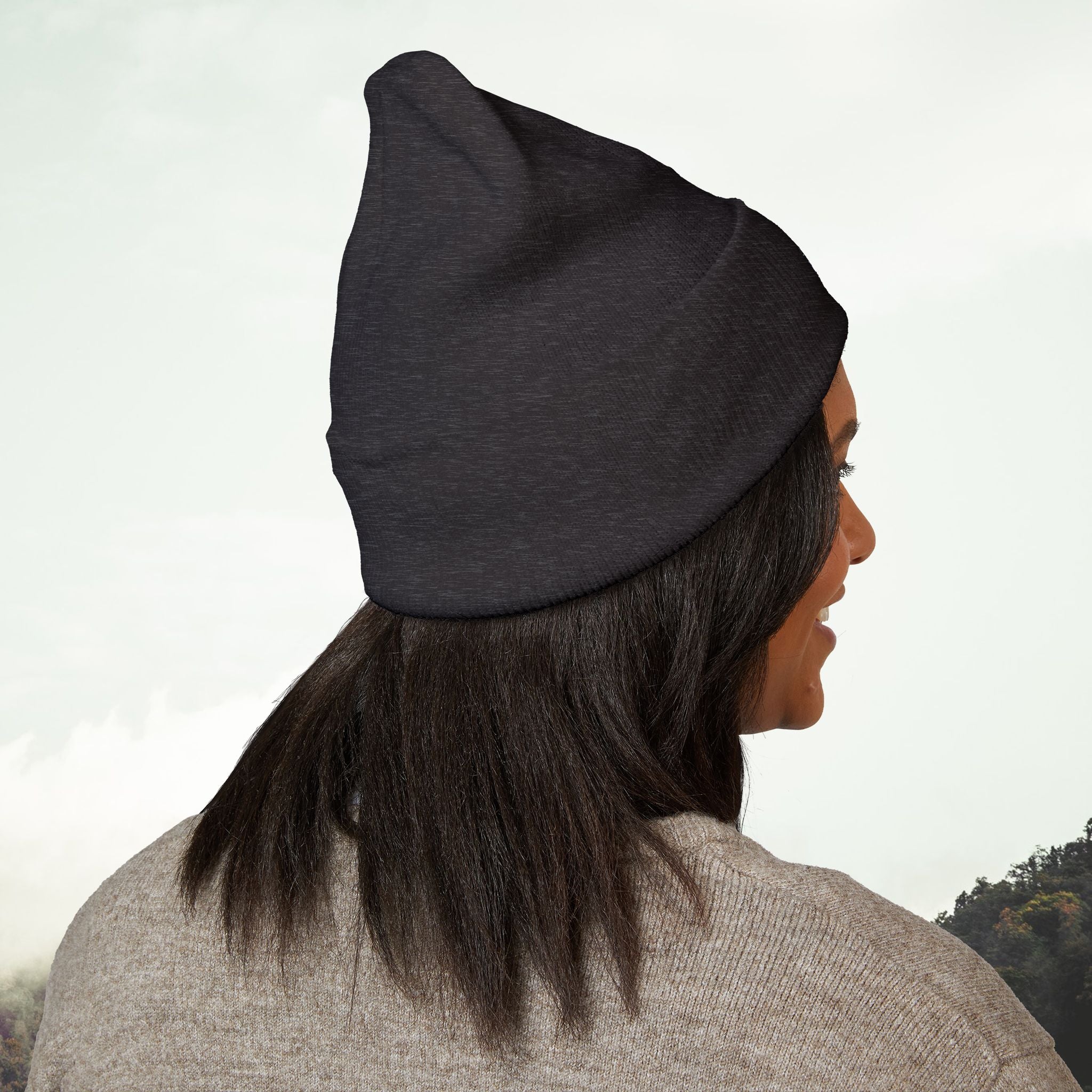 Lighter Pocket Embroidery Beanie | Cuffed Knit Hat