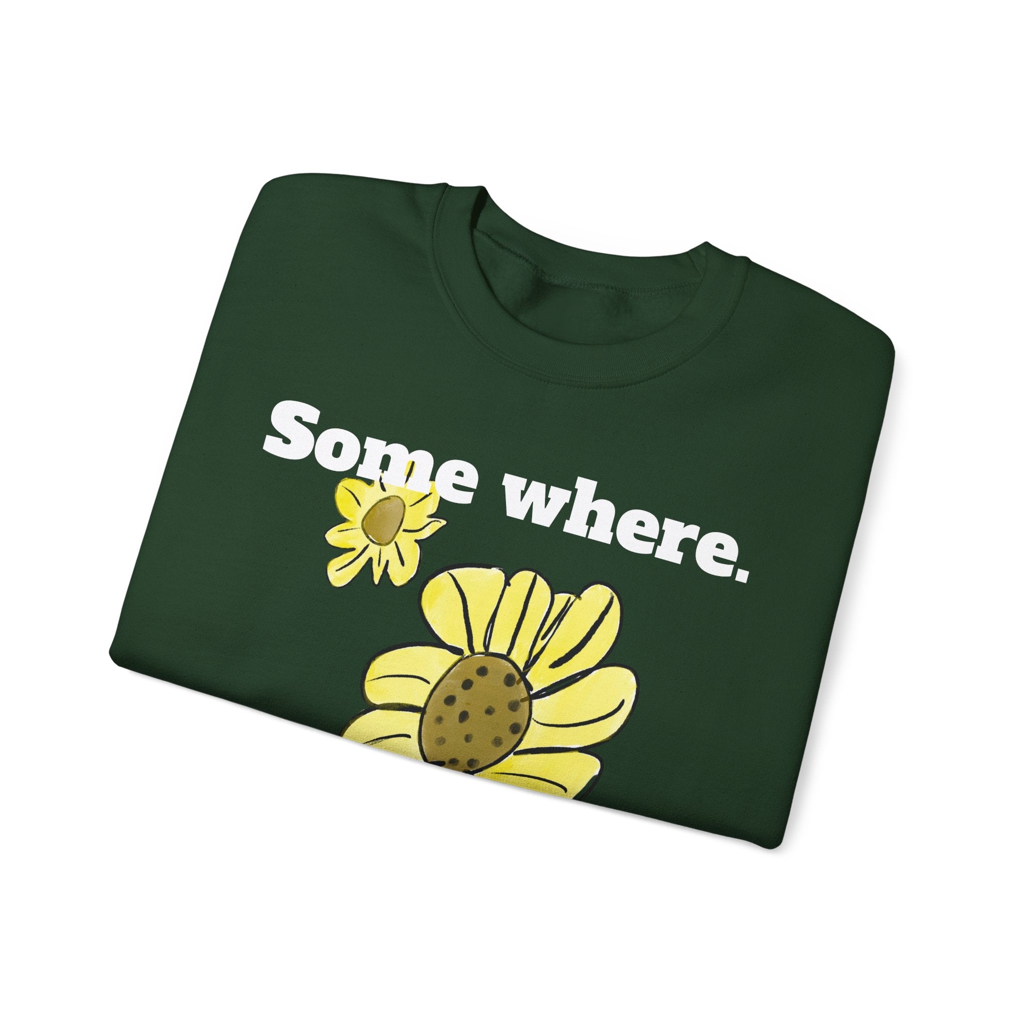 Somewhere Est. 2001 Sunflower Sweatshirt | Floral Logo Crewneck