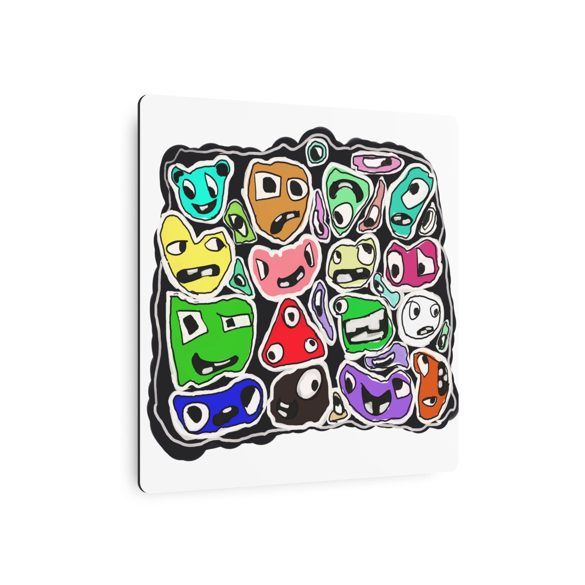 Colorful Abstract "Spiritbomb" Metal Art Sign — Whimsical Pop Art Wall Décor