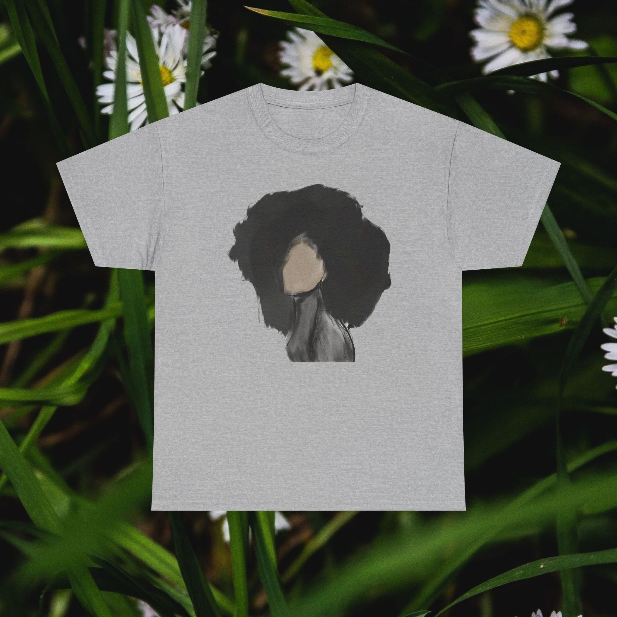 Silhouette Artistic Oversized Tee, Casual Wear