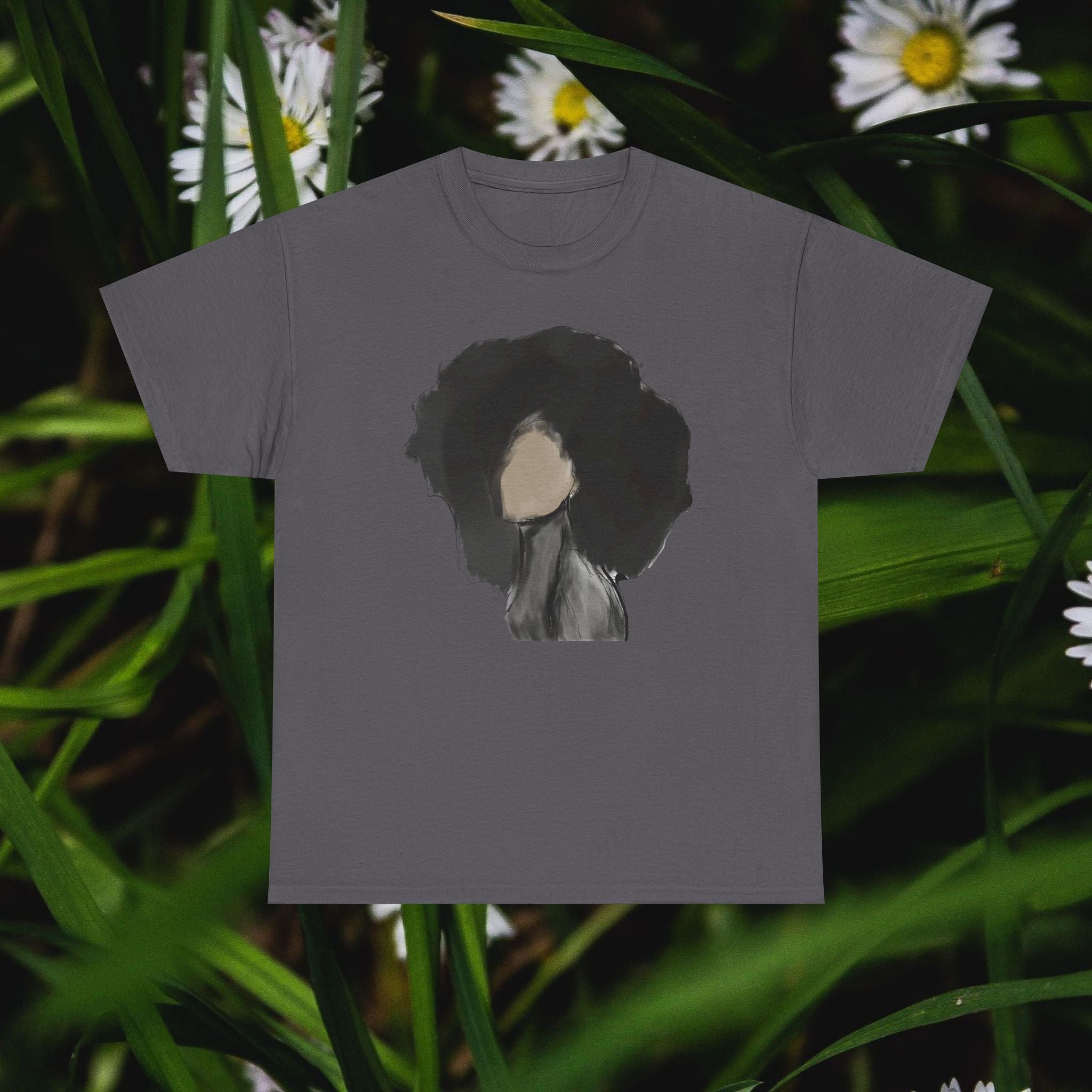 Silhouette Artistic Oversized Tee, Casual Wear