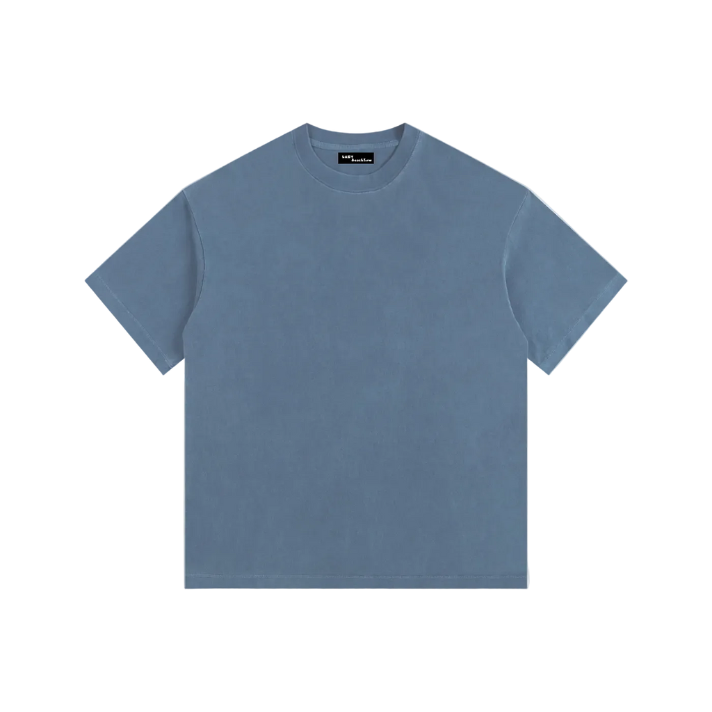 Plain blue t-shirt on a white background