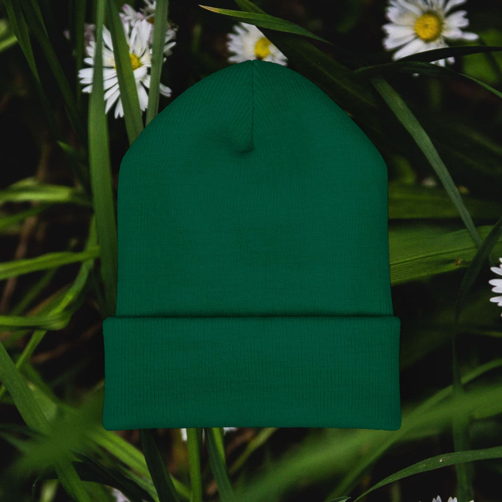 Lighter Pocket Embroidery Beanie | Cuffed Knit Hat