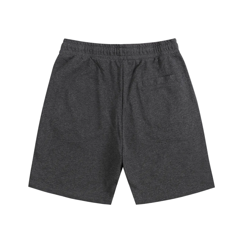 Dark gray shorts on a white background