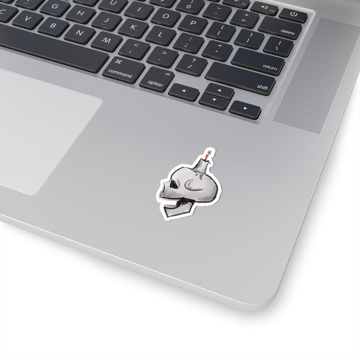 Candle Lit Skull Sticker