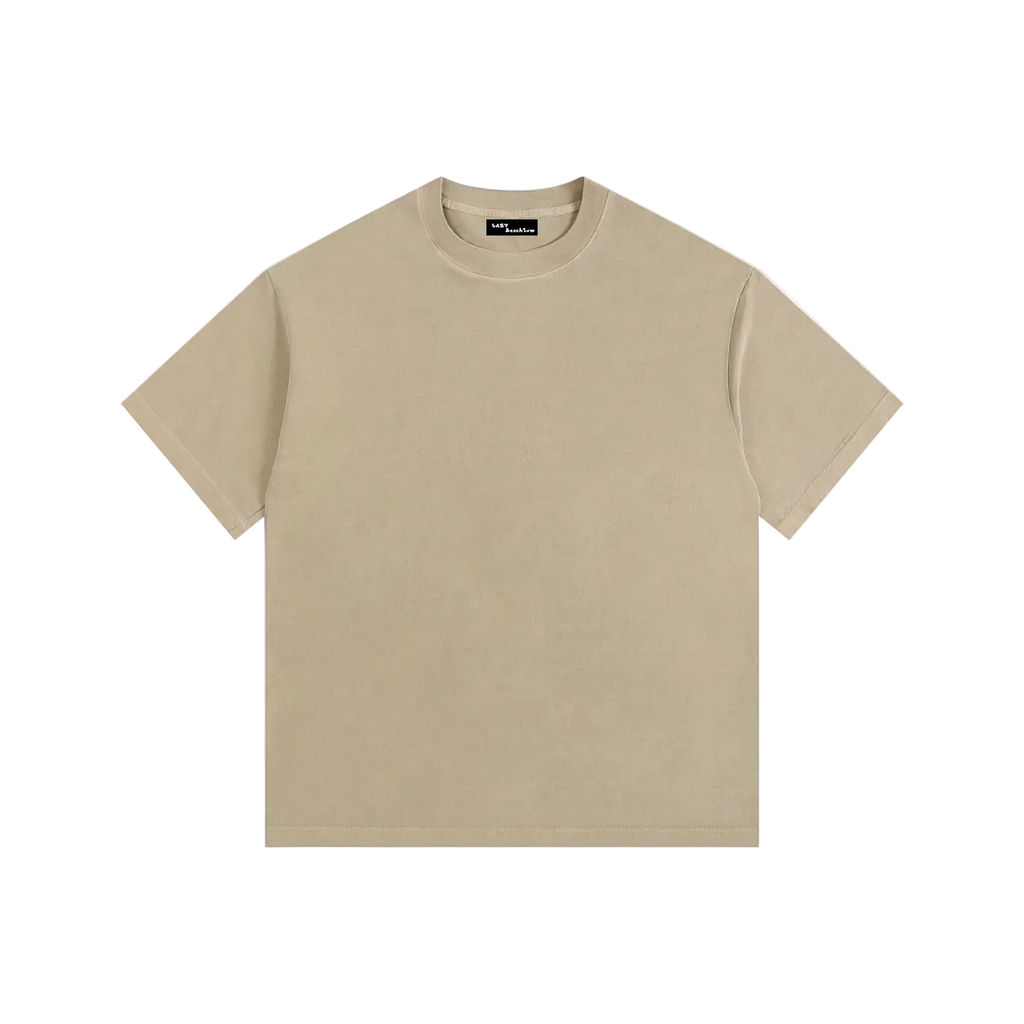 Beige t-shirt on a white background
