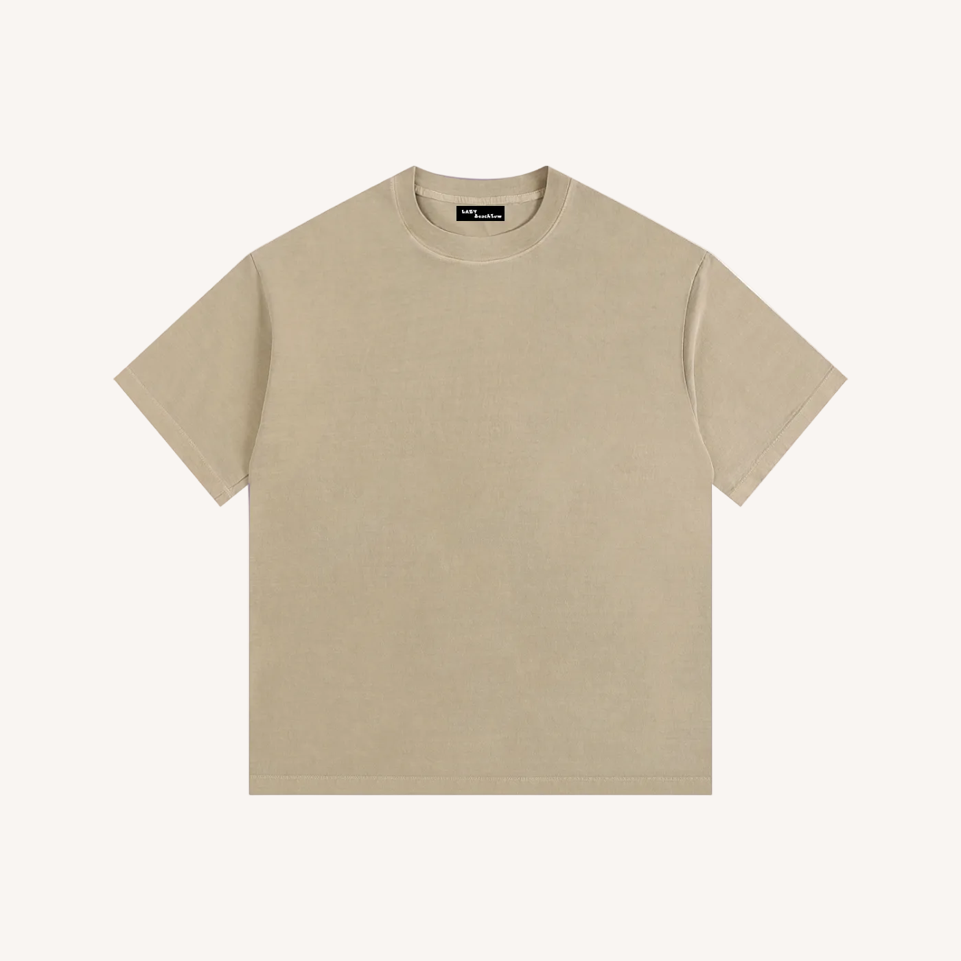 Beige t-shirt on a white background