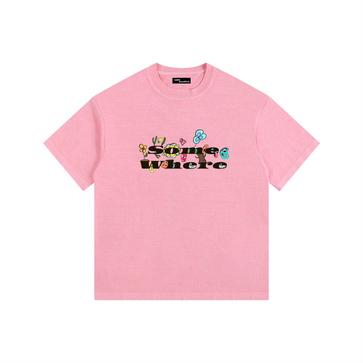 Somewhere X Spirit Bomb Vintage Washed Oversized Cotton T-Shirt