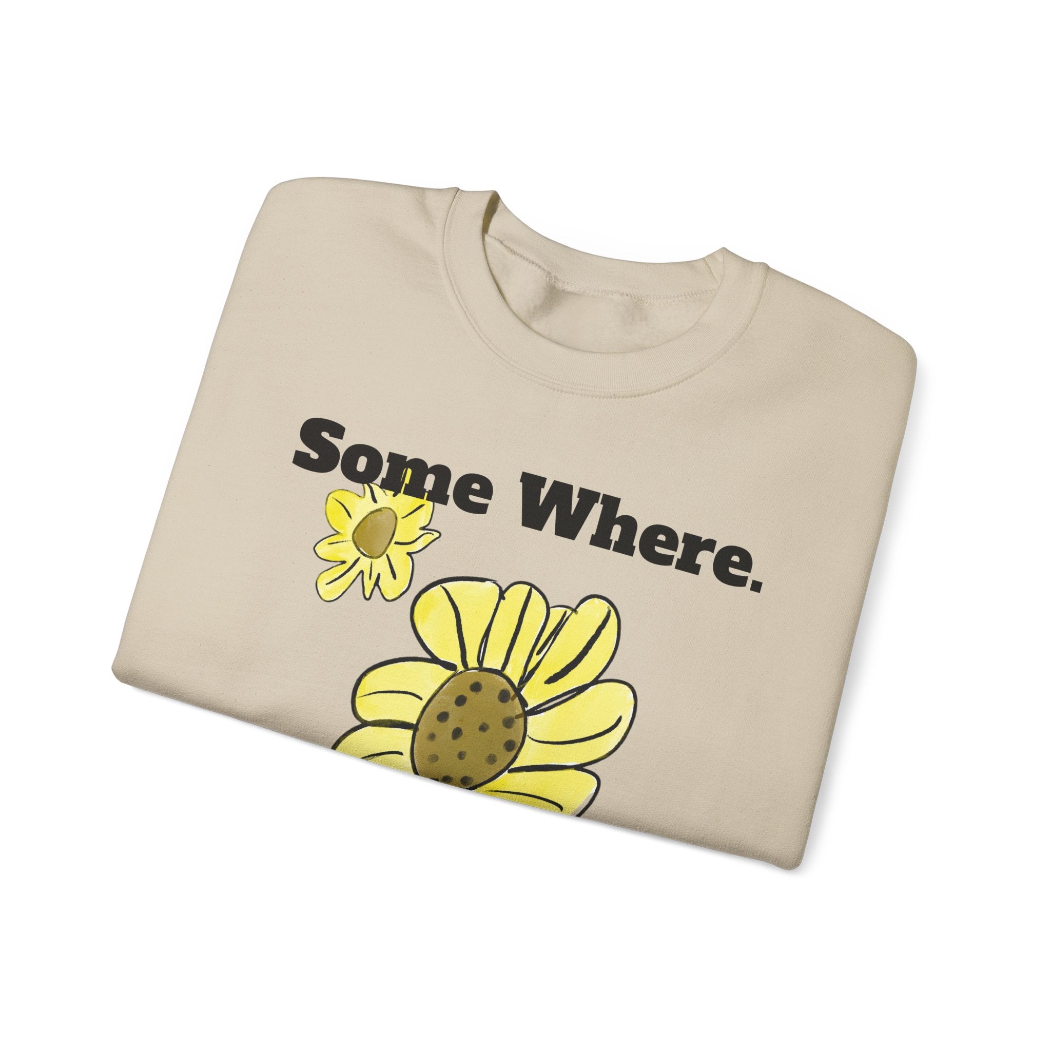 Somewhere Est. 2001 Sunflower Sweatshirt | Floral Logo Crewneck