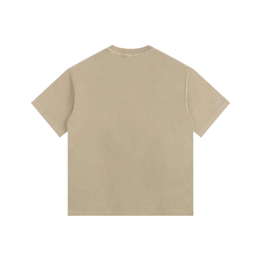 Beige t-shirt on a white background