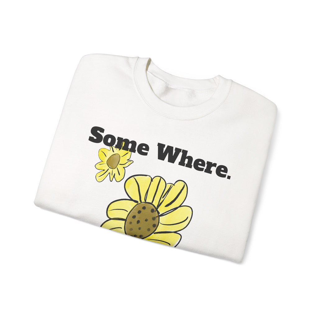 Somewhere Est. 2001 Sunflower Sweatshirt | Floral Logo Crewneck