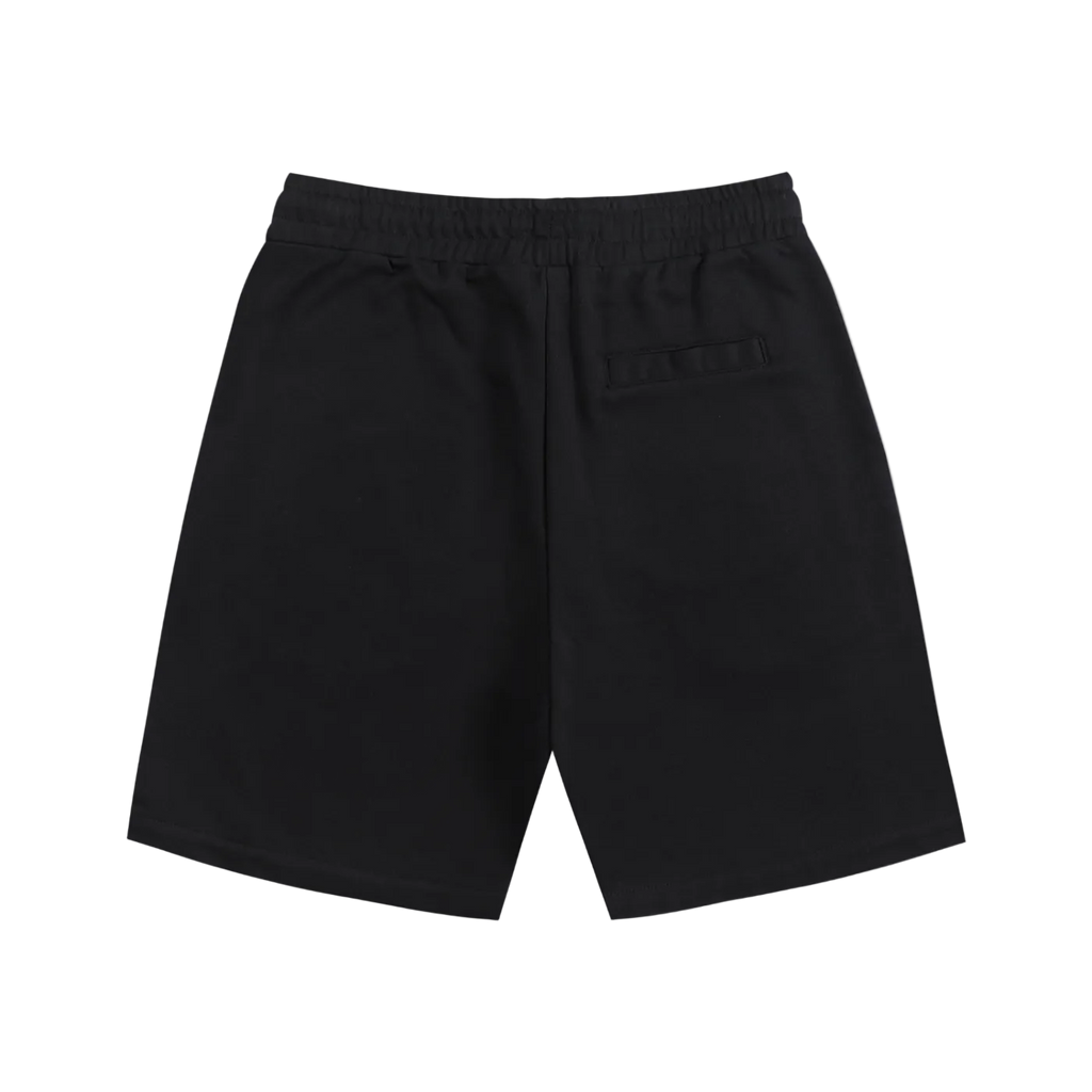 Black shorts on a white background