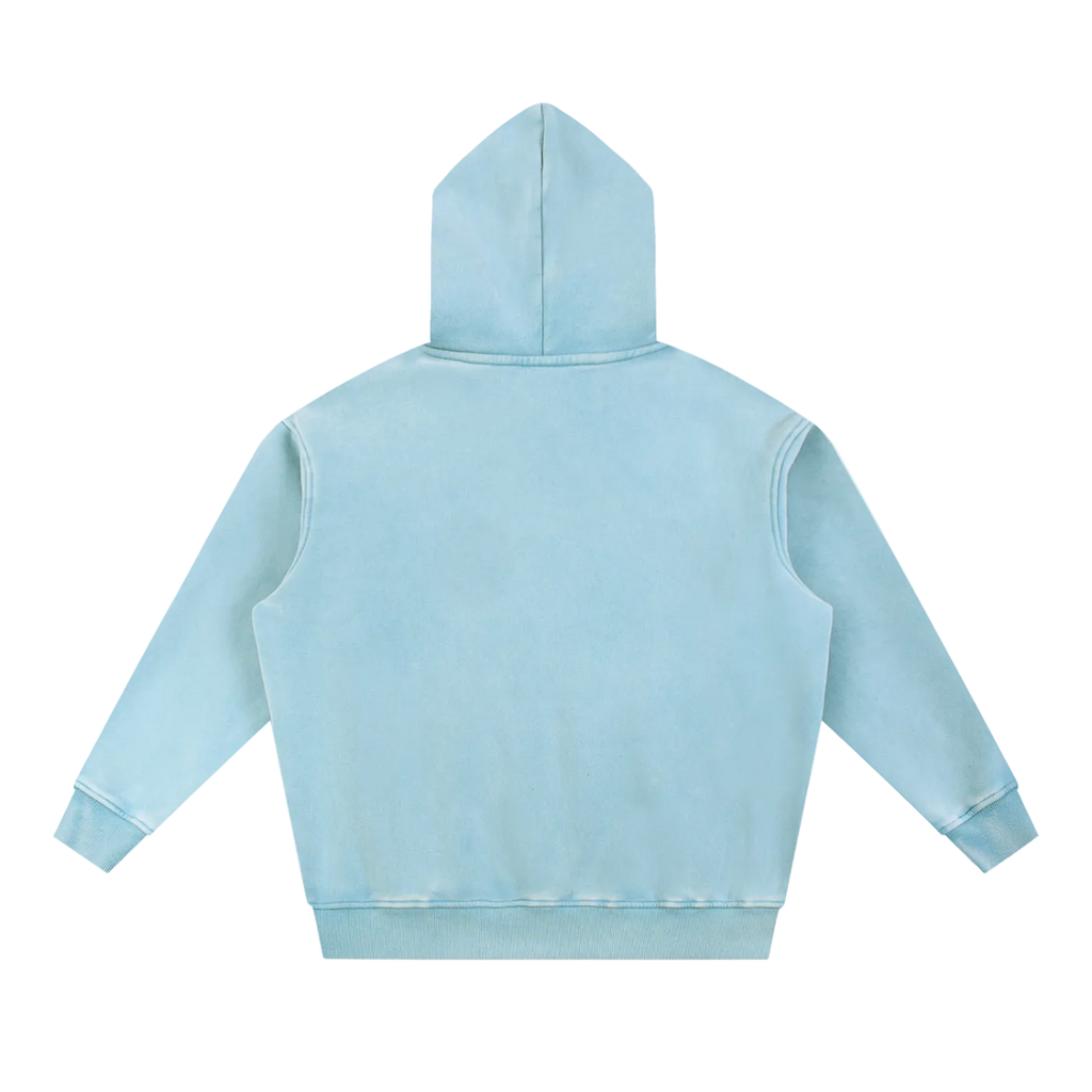 Light blue hoodie on a white background
