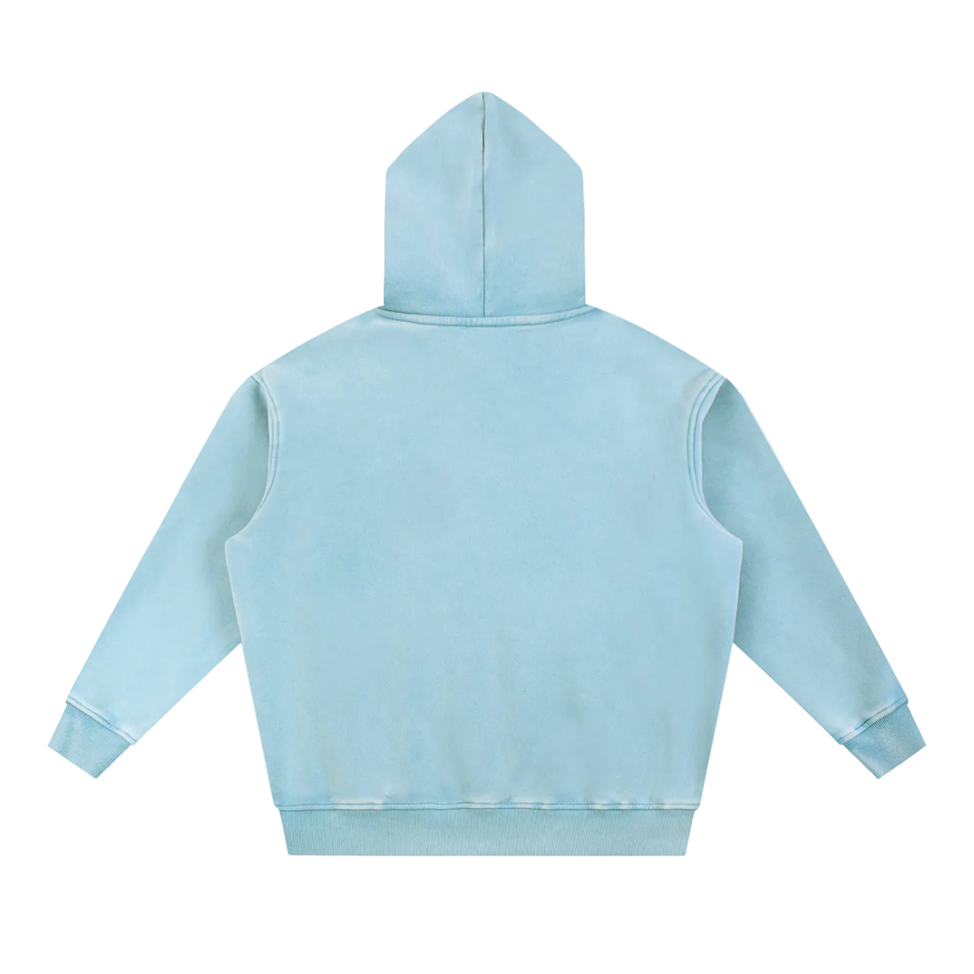 Light blue hoodie on a white background