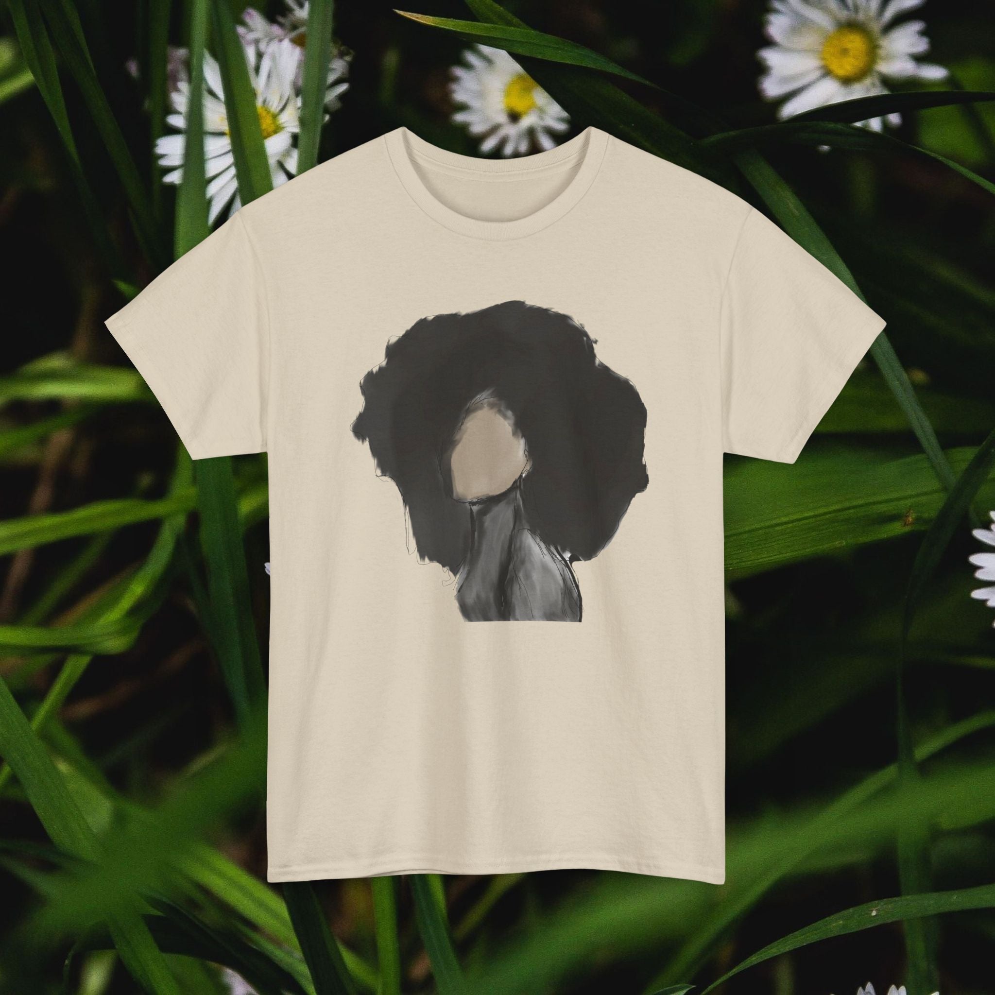 Silhouette Artistic Oversized Tee, Casual Wear