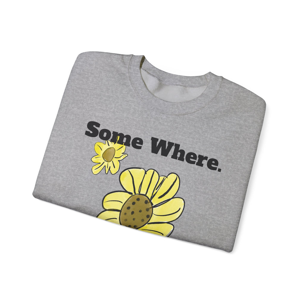 Somewhere Est. 2001 Sunflower Sweatshirt | Floral Logo Crewneck