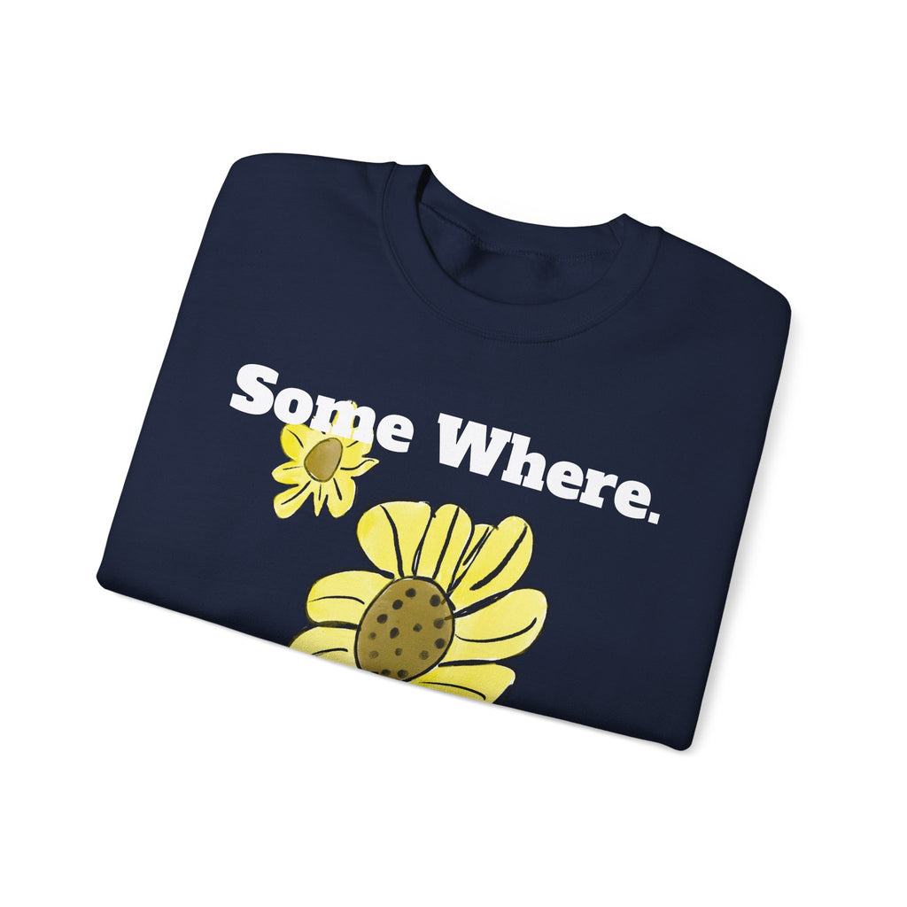 Somewhere Est. 2001 Sunflower Sweatshirt | Floral Logo Crewneck