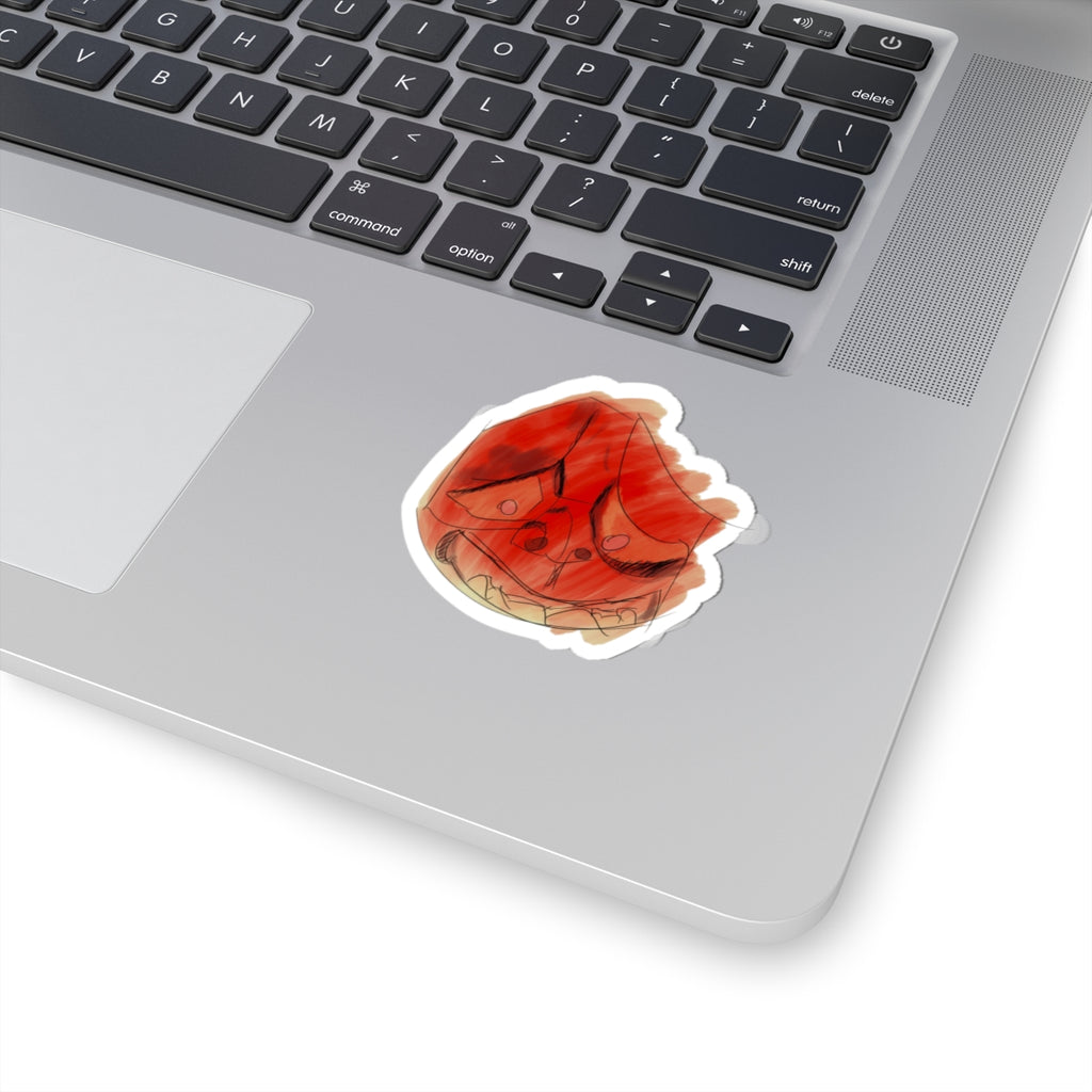 Silly Red Face Demon Stickers