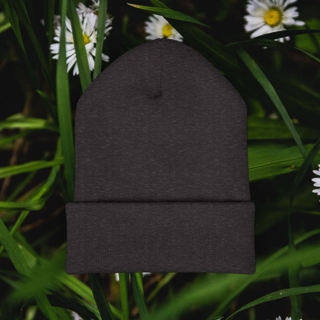 Lighter Pocket Embroidery Beanie | Cuffed Knit Hat