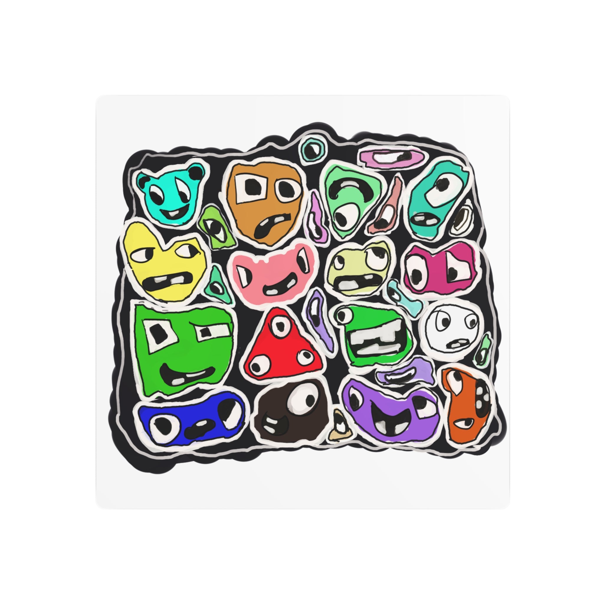 Colorful Abstract "Spiritbomb" Metal Art Sign — Whimsical Pop Art Wall Décor