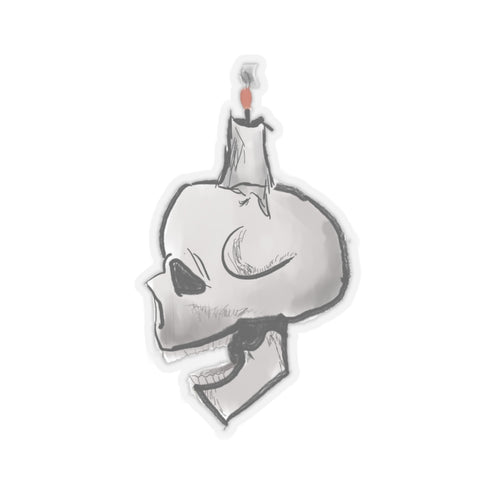 Candle Lit Skull Sticker