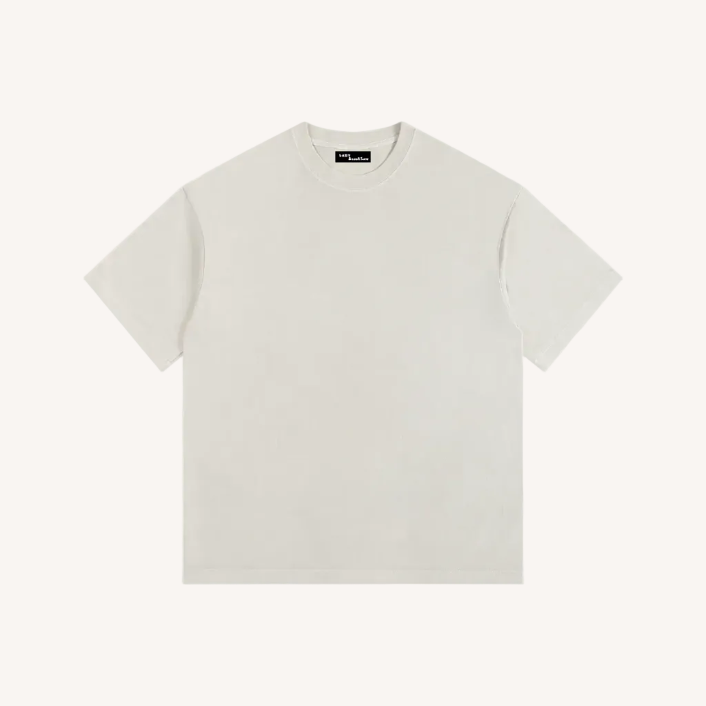Beige t-shirt on a white background