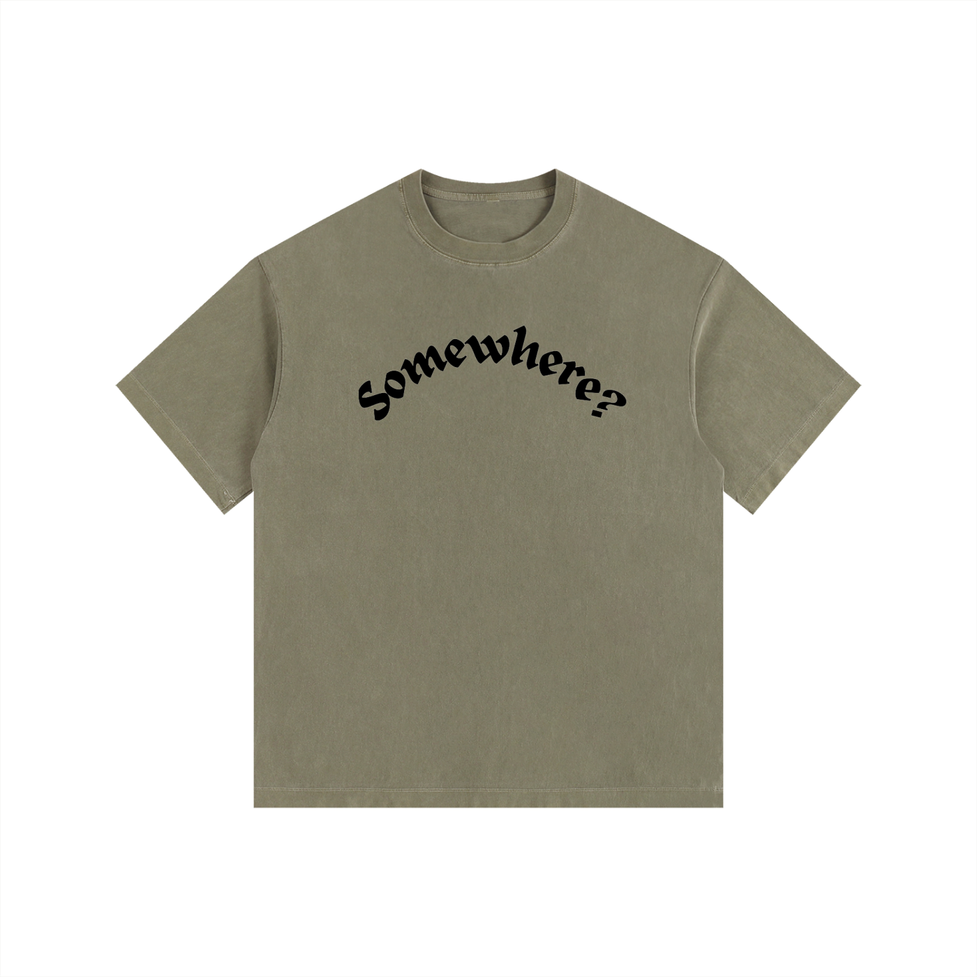 'Somewhere?' Vintage Washed Oversized Cotton T-Shirt