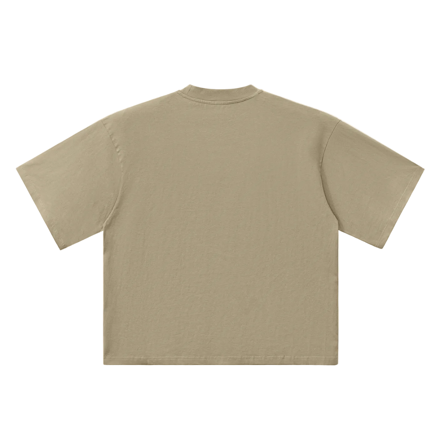Beige t-shirt on a white background