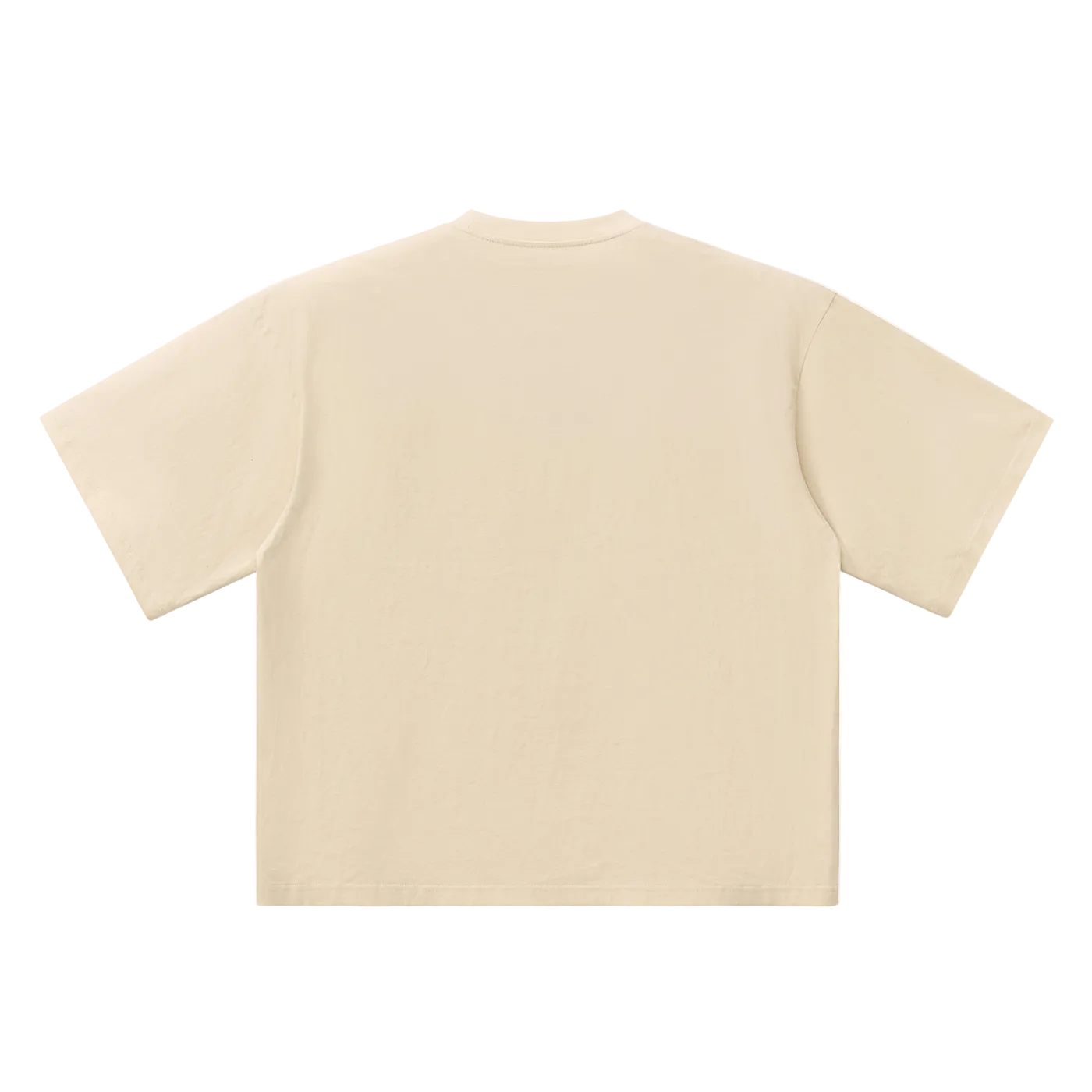 Beige t-shirt on a white background