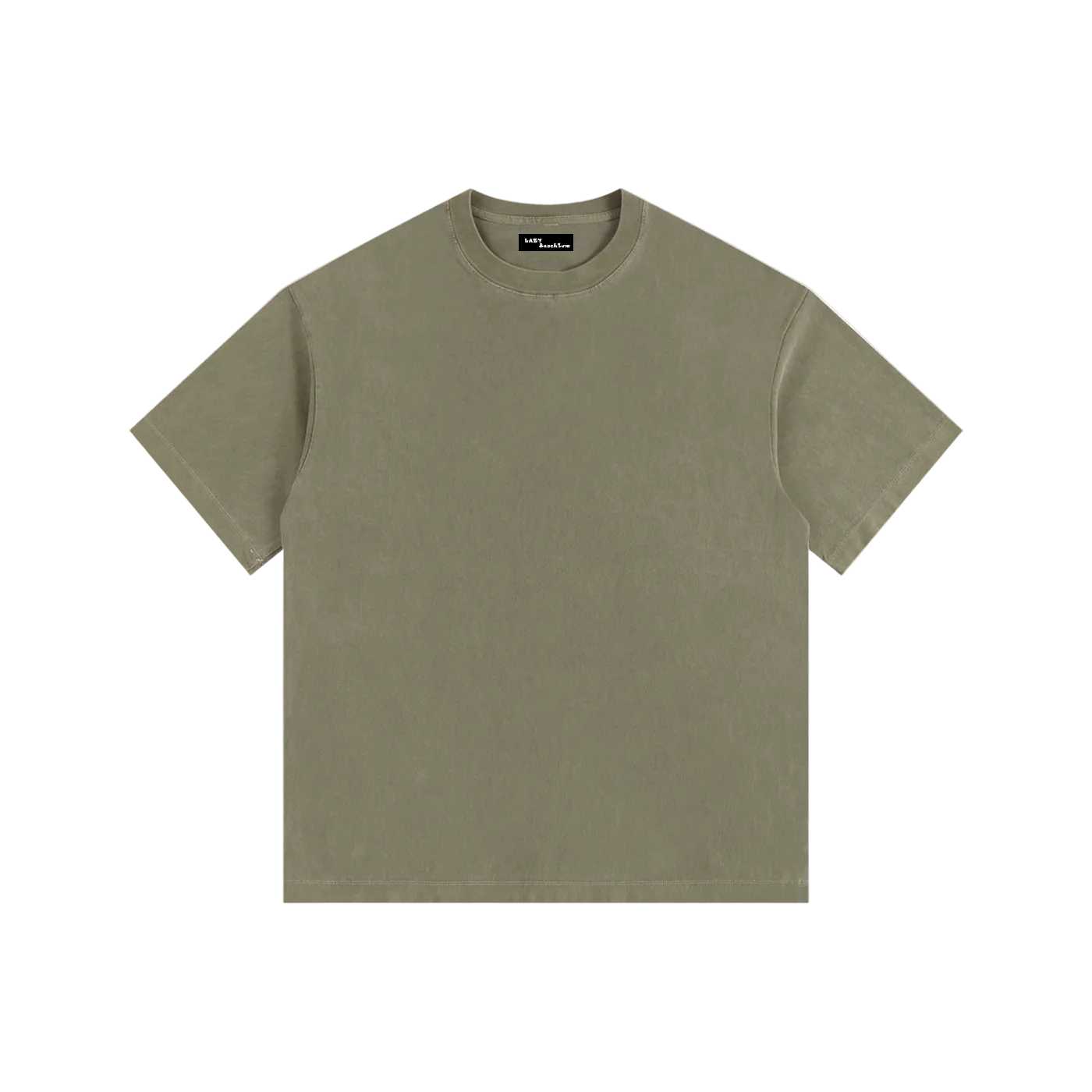 Plain green t-shirt on a white background