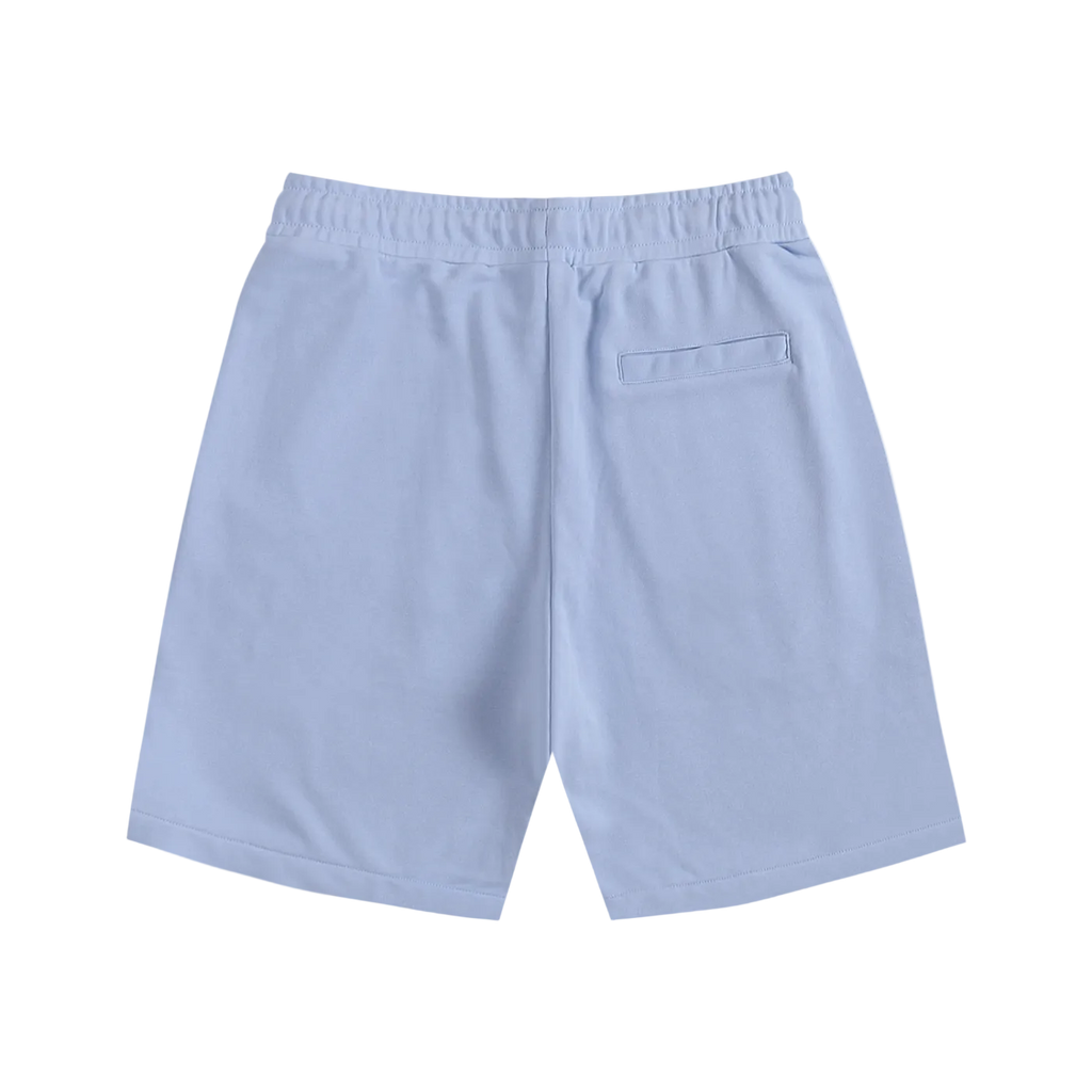 Light blue shorts on a white background