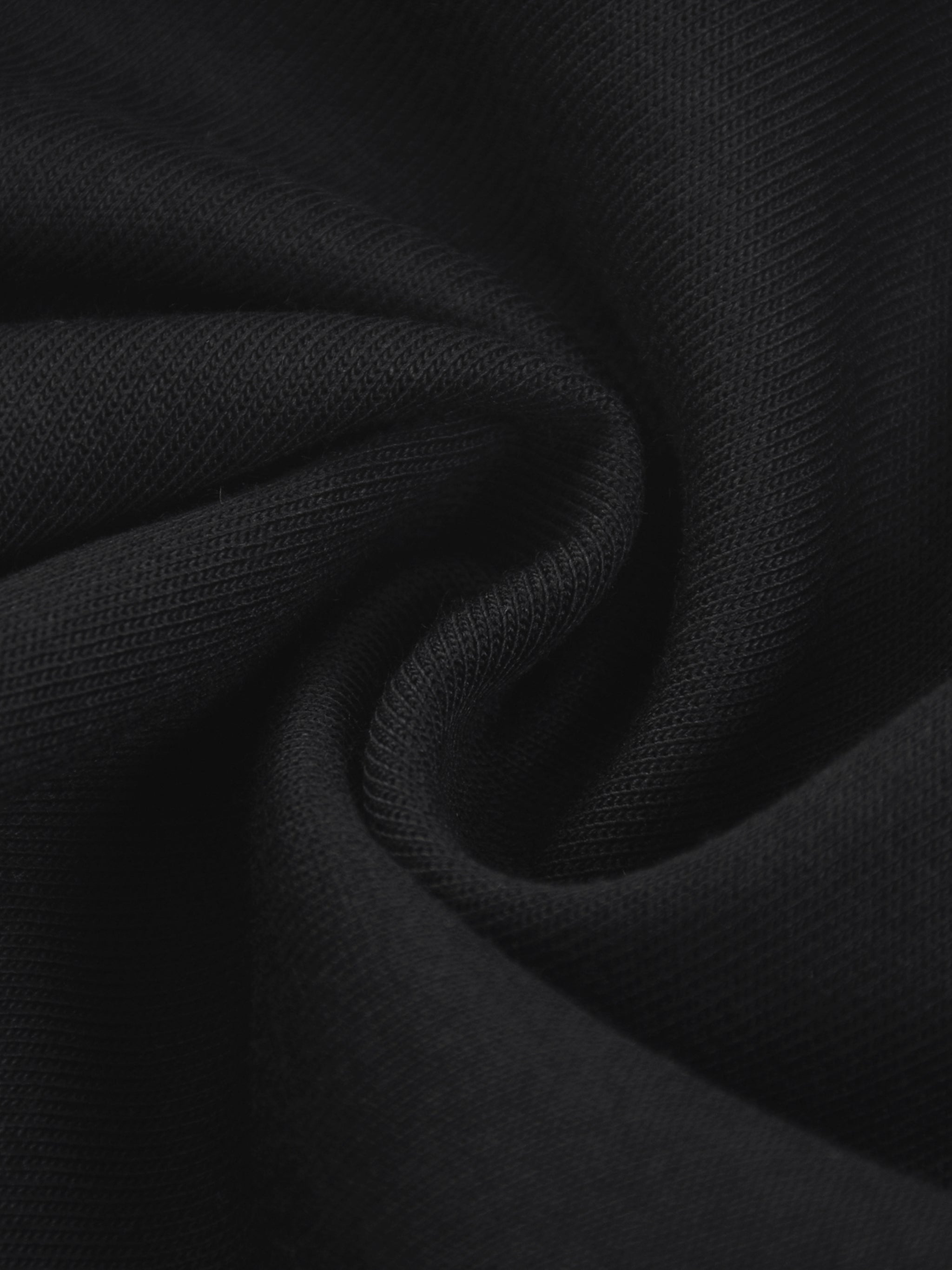 Close-up of black fabric with a textured pattern